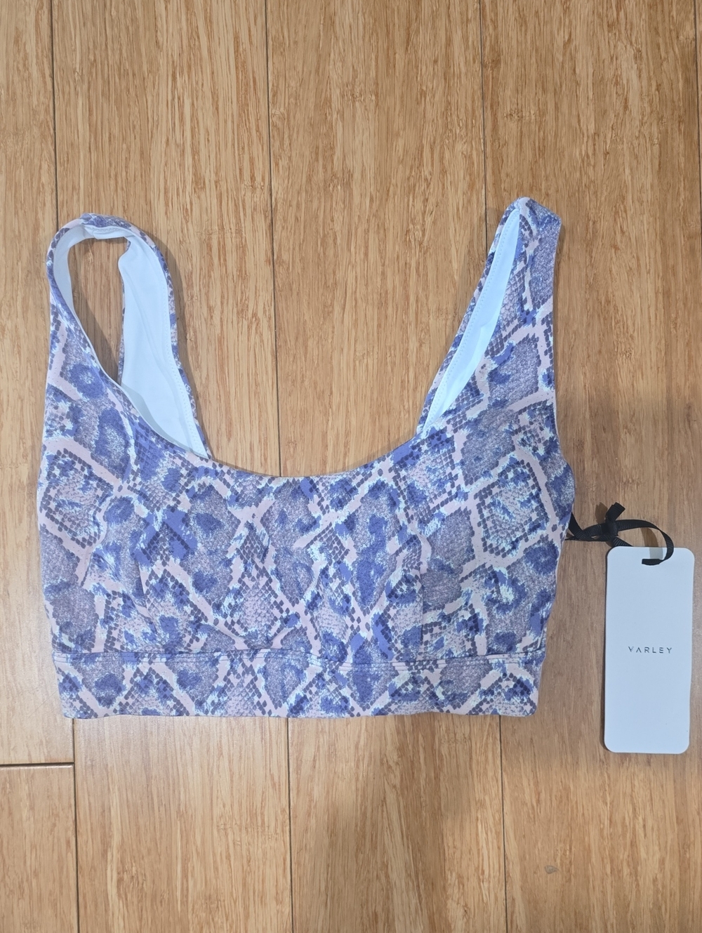 NWT Varley Lavender Snake-Print Bralette